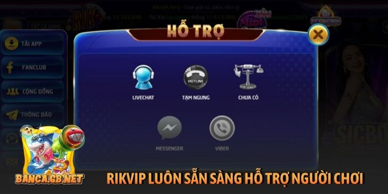 Rikvip - Cổng game bắn cá đổi thưởng top 1 gambling 3 Rikvip luôn sẵn sàng hỗ trợ người chơi mọi vấn đề